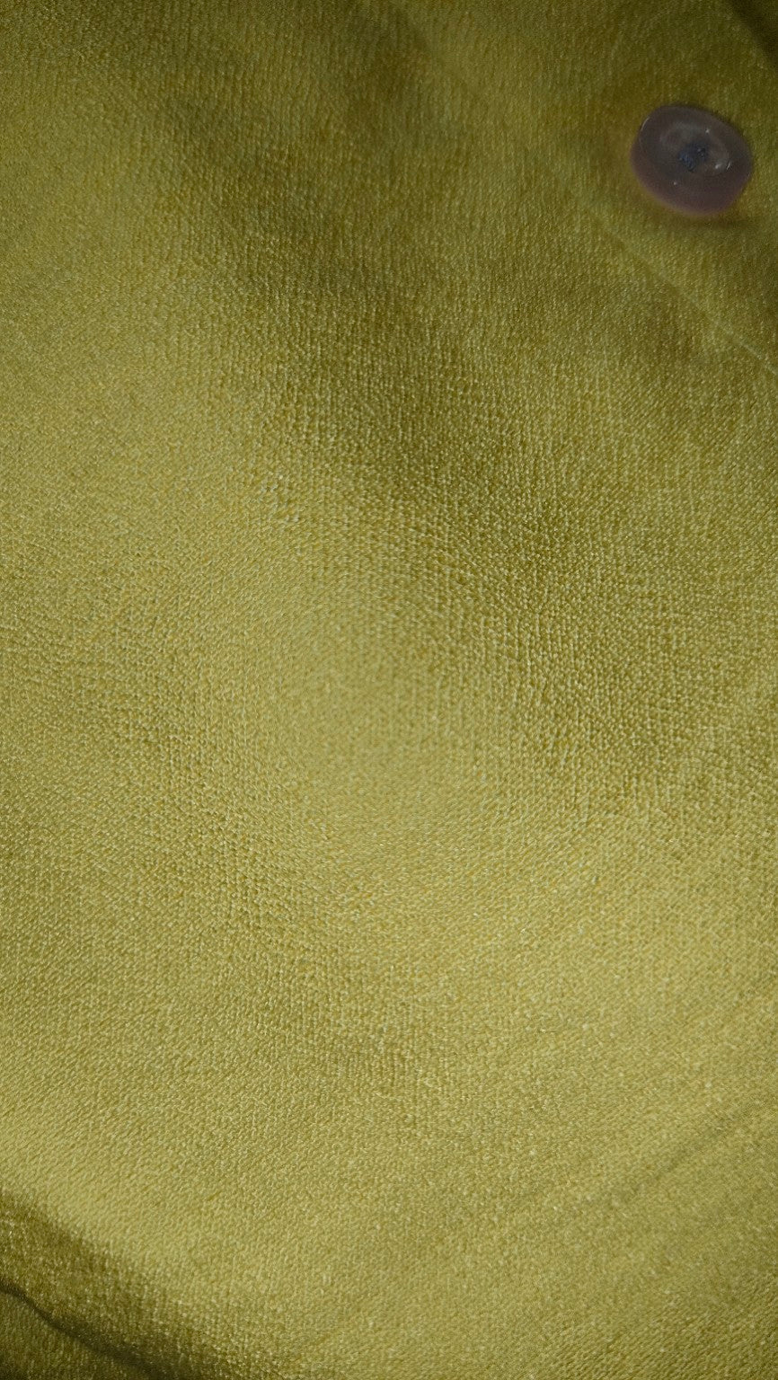 Pastel Yellow Linen Shirt with Lavender Buttons