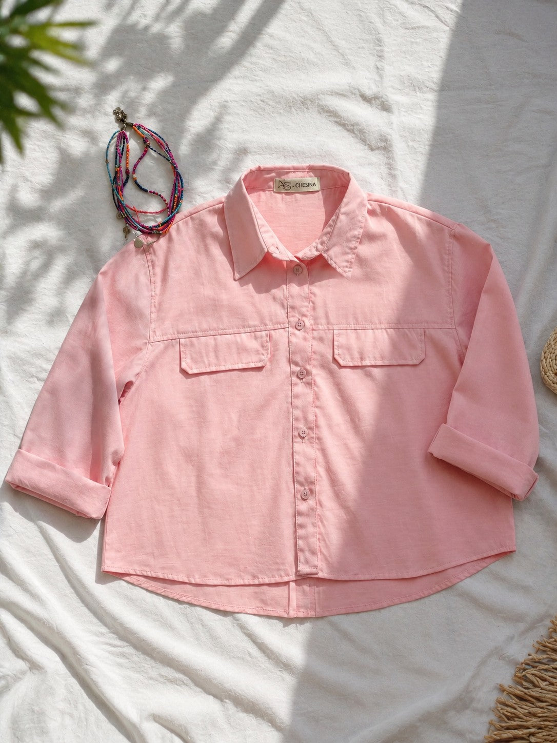 Chesina Cropped Cotton Shirt