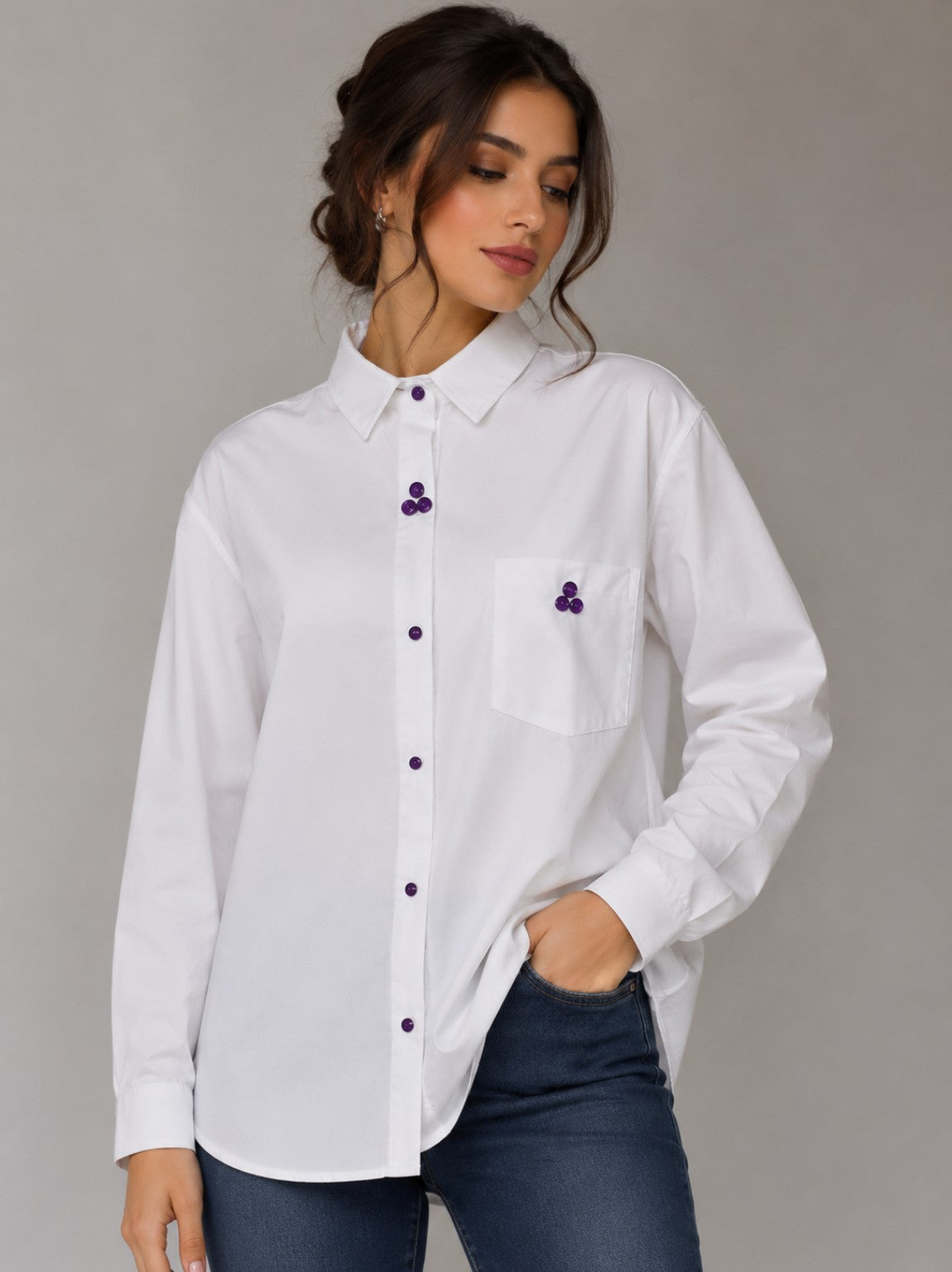 White Poplin Oversized Shirt