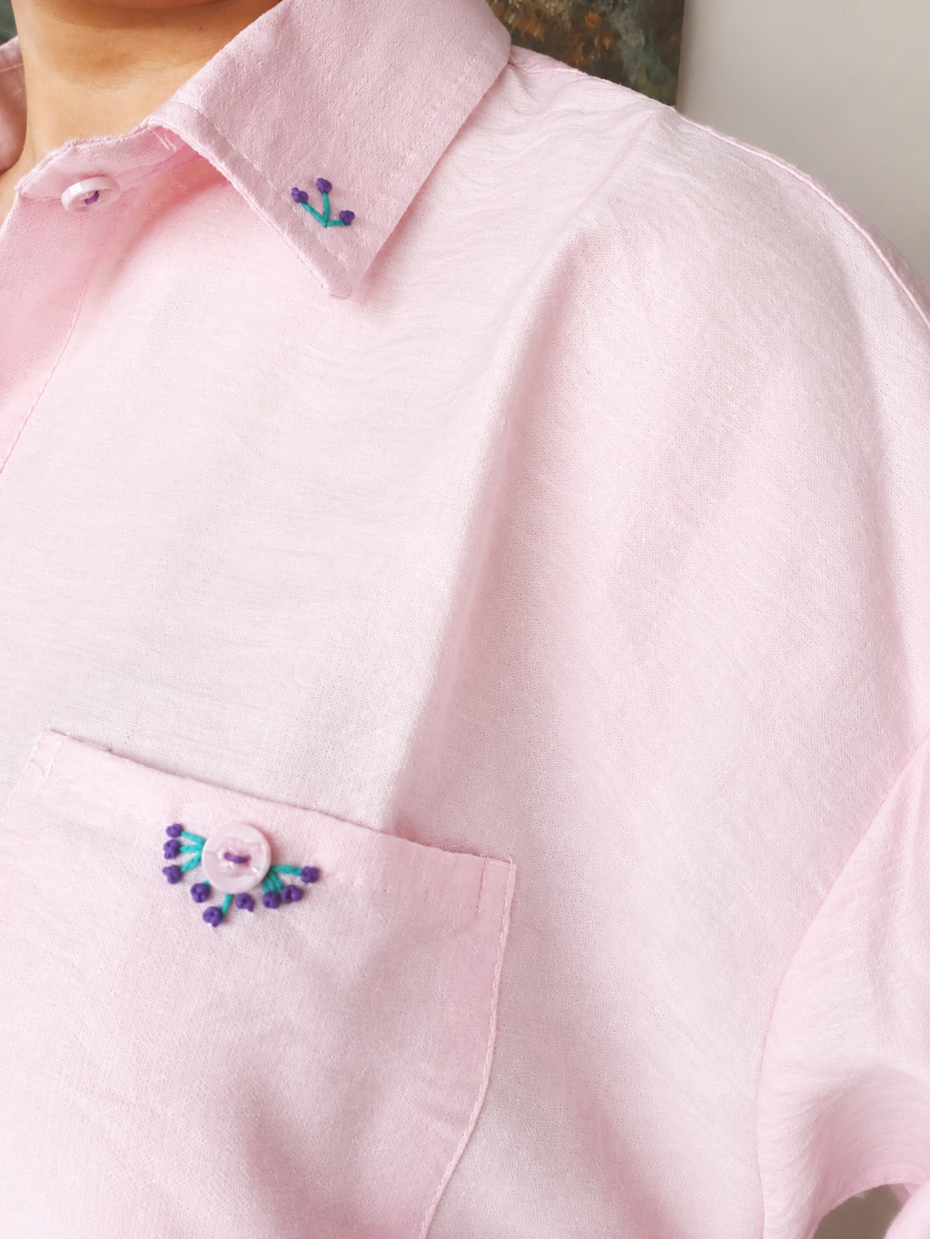 Pastel Rose Linen Shirt