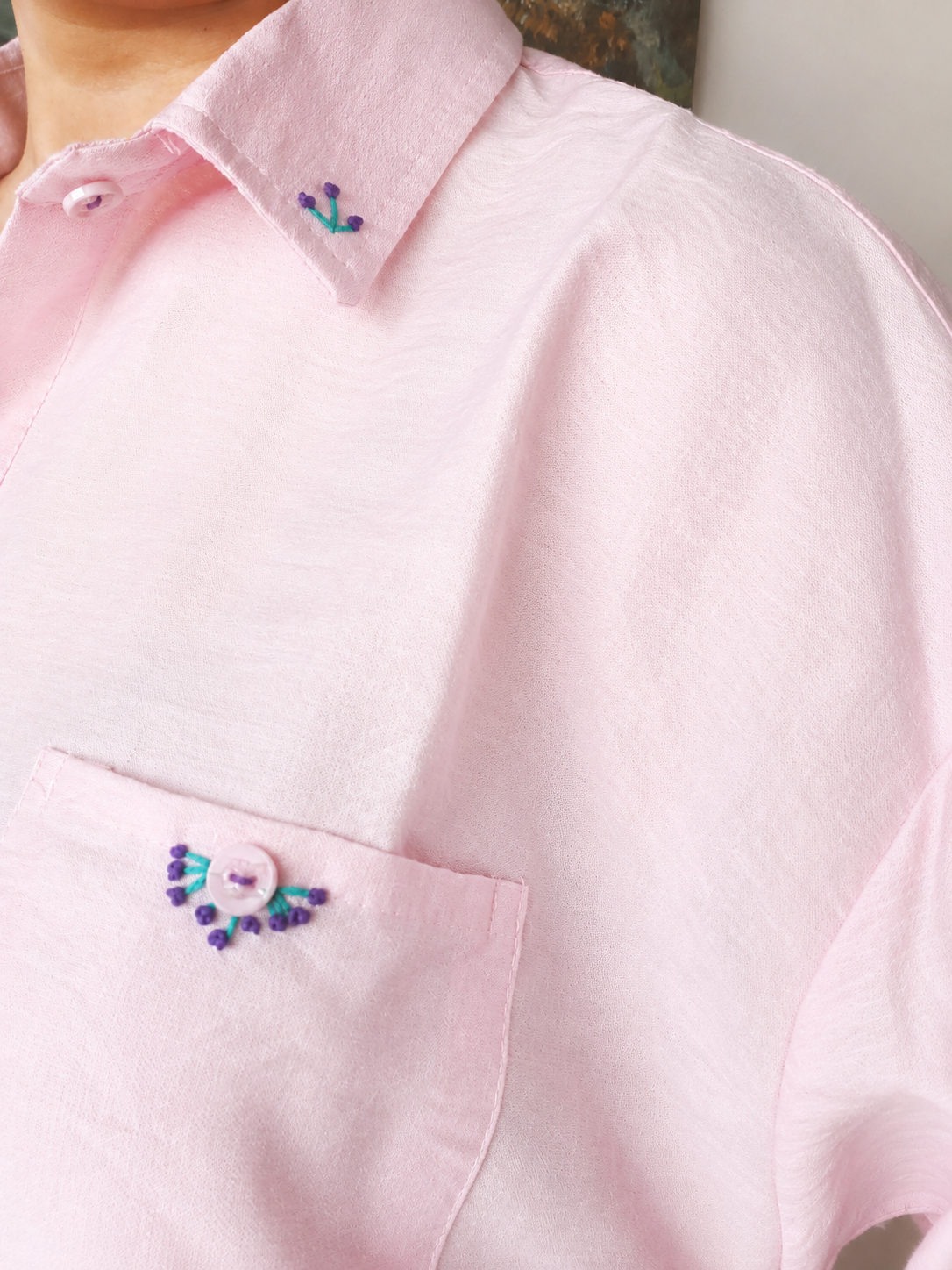 Pastel Rose Linen Shirt