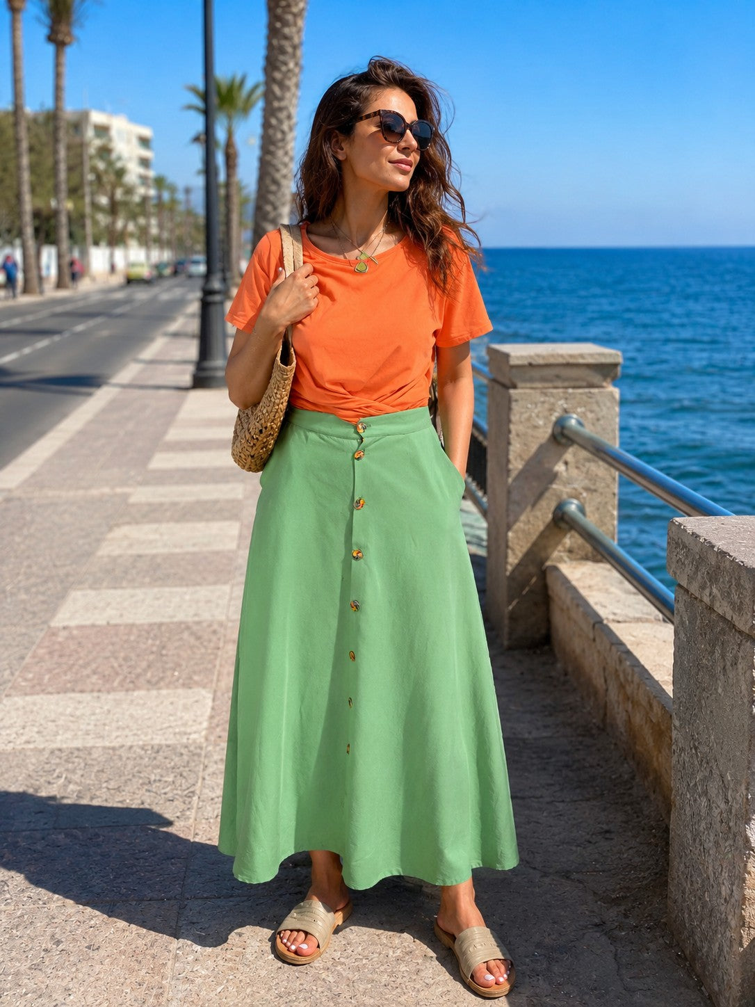 Maxi Skirt – Light Green